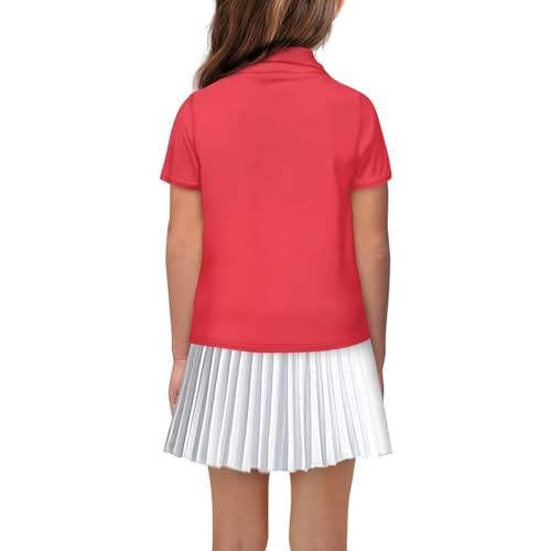 Girls Tennis Shirts Size 5-16 Short Sleeve Collared Tank Tops for Kids2