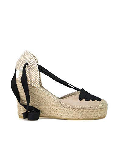 Espadrille Vidorreta Alpargata 12985 Nubuck Piedra en cuir de prestige