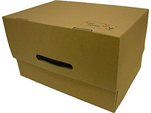 KR Estuche para figuras multicasa (vacío): funda para tarjetas de tamaño doble, Brown, Large, Moderno