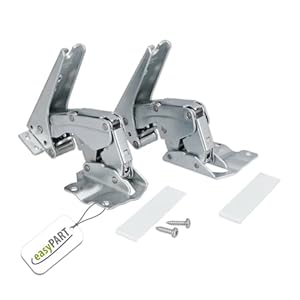 easypart Türscharnier Scharnier Flachscharnier 2er Set kompatibel mit BOSCH Siemens 00481147 481147 für Kühlschrank auch für Miele Constructa Neff