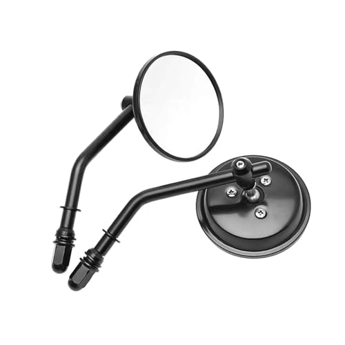 Rétroviseurs de moto noirs en aluminium forgé pour custom Harley Touring et Softail