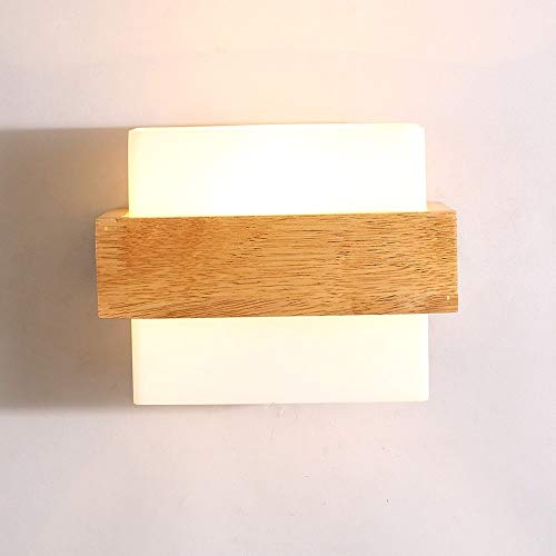 Yfmyy G1373 Ganeep Scandinavian Nordic Wood Wall Light Glass Lampshade Corridor Balcony Bedside Led E27 Side Wall Lamps Interior cover