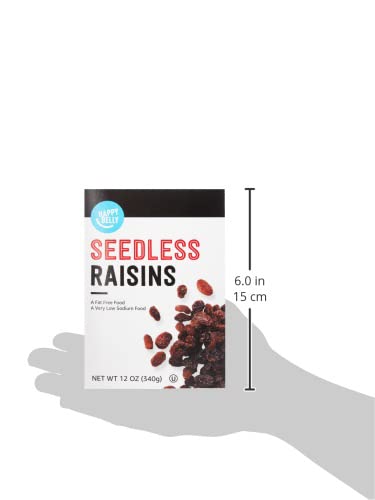 Amazon Brand - Happy Belly Raisins, 12 oz