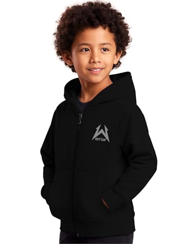 Image of 3Colours RGB Rich Cotton Full Sleeves Zipper Jacket with Hoodies for Unisex Kids-WARRIER