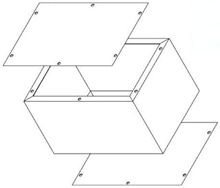 Bud AU-1028-MG, Small Electronic Utility Cabinet, Metallic Gray (Pack of 10 pcs)