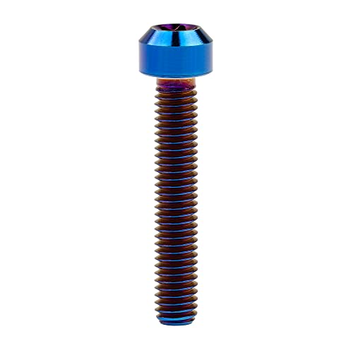 Image of Titanium Torx Square Head M6 x 10 15 20 25 30 35 40 45 50 60 65 70 80mm Screw Pack of 5 (Burn Blue, M6x35mm)