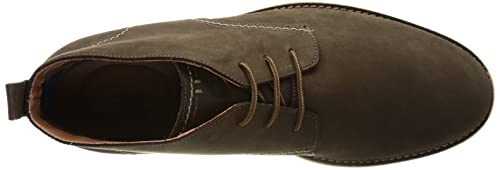 Image of Clarks mens Fallhill Mid Dark Brown Nub BOOT