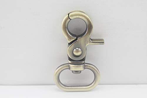 3dancraftit Lobster Claw Bolt Swivel Snap Hooks Clasp Lanyards Trigger Hook zinc alloying 3/4 Inch/19mm (Eye Size) 8 Pieces Anti Bronze CF20