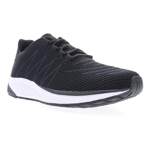 Image of Propet Mens Tour Knit Lace Up Sneakers Shoes Casual - Black