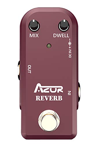 Azor Reverb Digital Guitar Effect Pedal True Bypass Aluminium-alloy case