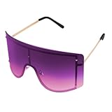 ifundom Gafas de Sol Grandes Unidas Anti-viento para Hombre y Mujer Marco Colorido Degradado y Rosa Accesorio de Moda para Verano y Decoración de Ropa al Aire