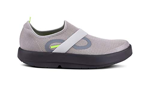 OOFOS Men's OOmg Low Slip-On Recovery Shoe - Color: Black/Grey (Regular Width) - Size: 13