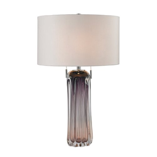 Best Review Dimond Lighting Dimond D2661W Free Blown Glass Table Lamp, Purple