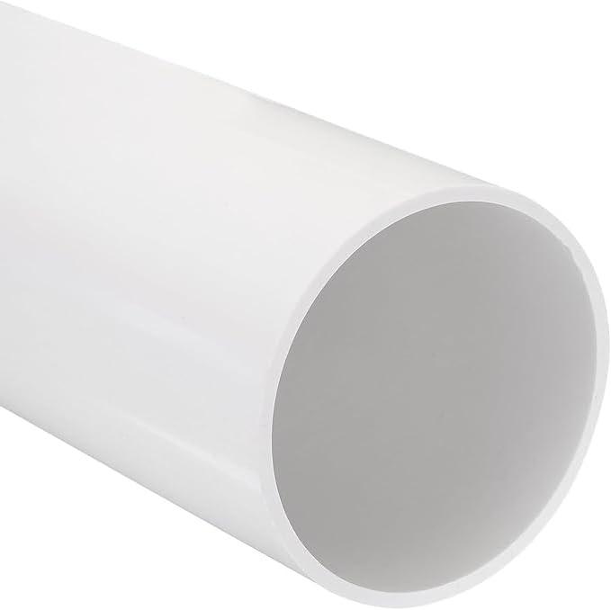 Unifizz Tubo in PVC, diametro interno 102 mm, diametro esterno 110 mm, lunghezza 200 mm, tubo rigido rotondo in plastica ad alto impatto, per tubo di scarico (bianco)