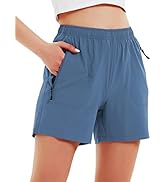 Nomolen Women's 5" Hiking Cargo Shorts Quick Dry Lightweight Athletic Outdoor Shorts for Workout ...