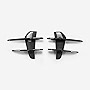 EPR for Kia Stinger 2017+ Carbon Fiber Devil Claws Fog Light Canard Glossy Finish Bumper Headlight Trim Fibre Splitter Kit
