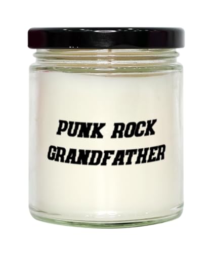 Punk Rock Grandfather Grandfather Scent Candle, Sarcasm Grandfather Gifts, for Big Daddy from Grandson, Fun Gifts for Grandfathers, Unique Gifts for Grandfathers, Personalized Gifts for Grandfathers