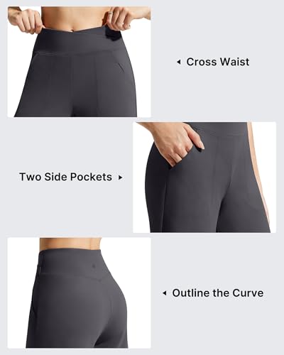 Image of G4Free Evergoing Athletic Shorts for Women with Pockets 6 inch /14 inch Cross Waist