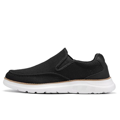 Image of Mens Boat Loafers Slip-on Casual Mesh Walking Shoes Business Oxfords Sneakers Work Lightweight Comfortable Soft Sole