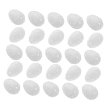 HEMOTON 25 Weiße Künstliche Vogeleier Aus Kunststoff Realistische Bruthilfen Für Papageien Stabile Plastikeier Als Nester Ersatz Für Vogelpflege Und Züchter