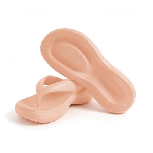 CORFLY Chinelo de dedo Sandália Feminina EVA Macio Ortopédico Nuvem Anabela Anti Chulé Confortável (Nude, Adulto, 33, Numérico, BR)