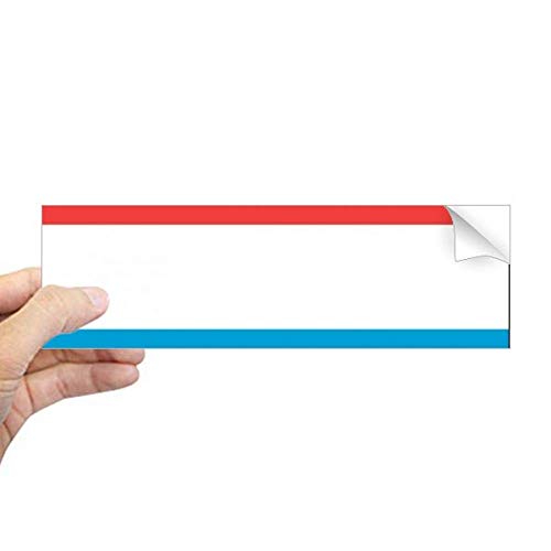 Pegatina rectangular de la bandera de Luxemburgo para portátiles y ventanas de coches