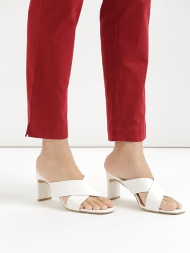 Image of SAADAA Women Cotton Pant Regular Slim Fit Mid Rise Trouser, Pocket Pants for Office School Formal Casual Daily Use