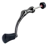 Crapyt Dark Grey Metal Fishing Spinning Crank Handle, 6 Sided Shaft Grasp