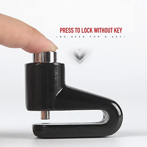 Seway Disc Brake Lock For Electric Scooter, Anti-Theft Padlock Wheel Security Lock 6Mm Pin With 4 Ft Reminder Cable Snackle Fit For M365 Scooter #TOP3