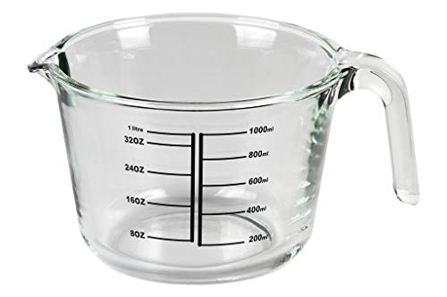 Cofan Jarra Medidora De Borosilicato | Modelo Baritina | Capacidad 1 L | Apta Para Microondas, Horno Y Congelador