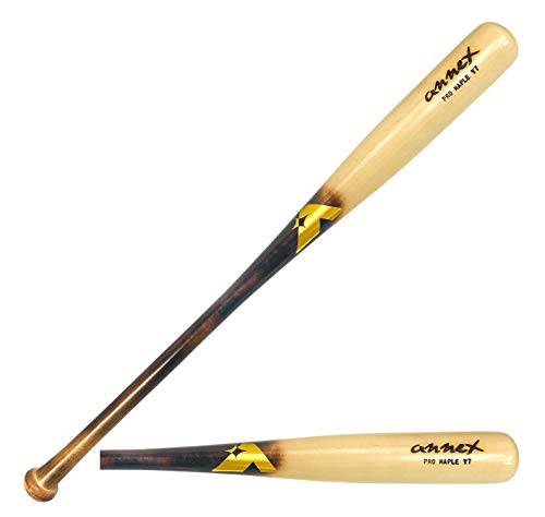 Annex Model Y7 Maple Wood Baseball Bat (Youth) (Flame Handle/Clear Coat Barrel, 29-Inch/26-Ounce)