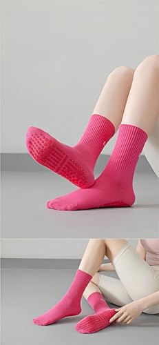 7 Pairs Women's Athletic Sweat-absorbent Socks Yoga Socks Fitness Deadlift Dance pilates Girl's Gym Non slip Floor Sports Cotton4