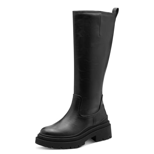 Tamaris Damen Stiefel Leder schwarz 38