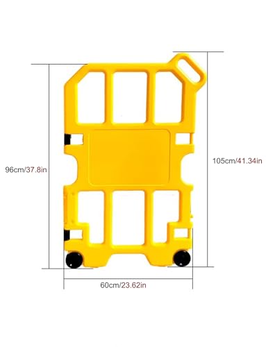 Barrière de sécurité extensible et pliable avec roulettes de trafic