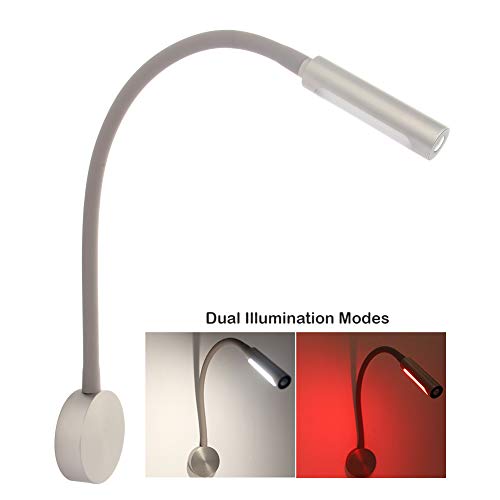 acegoo RV Boat LED Reading Light, Dimmable Flexible Gooseneck Wall Lamp for Truck