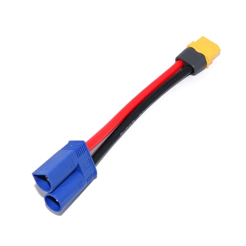 Adaptador conector macho XT60 a hembra EC5 con cable 10cm miniatura 1