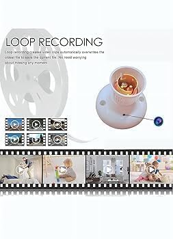 Image of securinnov 3MP Invisible Bulb Holder Camera with Secret Audio & Video Recording | 1080P WiFi Mini CCTV | Cloud & SD Card Support | Indoor Smart Home Security Camera (Bulb Holder Camera)