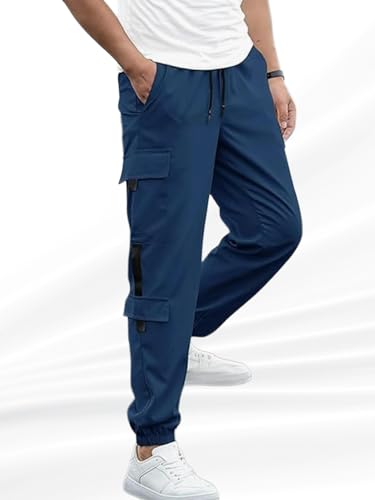 Image of Men's Track Pant Combo - Cargo Style Jogger Pants | Lycra Blend | Full Elastic Waist | Comfortable Casual Bottoms