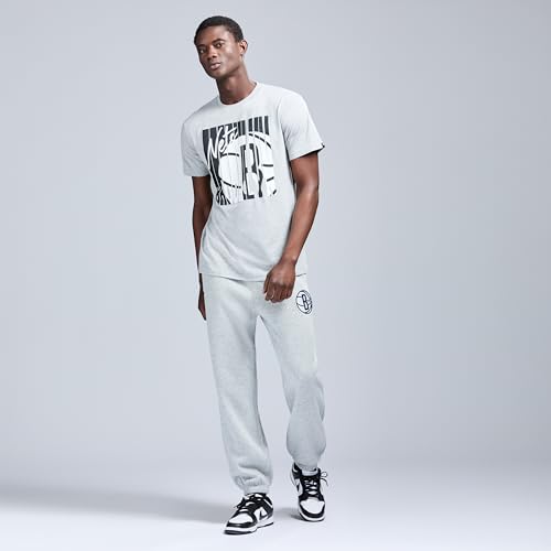Game 7 x NBA Officially Licensed Men's Casual Jogger Fleece Sweatpants with Pockets, Brooklyn Nets, M, Heather Grey by GAME 7 - Used condition - Image 3