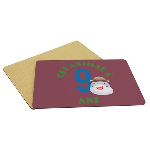 Sets de table souples dessous en liège grand format napperons rouge anniversaire