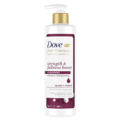 Dove Hair Therapy Shampoo For Thin, Fine Hair Strength And Fullness Boost Sulfate Free Shampoo For 2X Visibly Fuller cover
