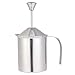 Lurrose Manuel Mousser Le Pichets Mousseur Pompe Foamer Mousse Maker Mélangeur en Acier Inoxydable Mousseur avec Poignée pour Cappuccino Latte Café