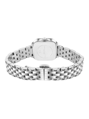 Image of French Connection Bijou Carre | Analog Display | Maroon Sunray Dial | Stainless Steel Strap | Watch for Women - FCN0217MSM