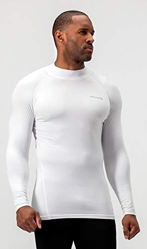 DEVOPS 2 Pack Men's Thermal Turtle Mock Neck Shirts, Compression Long Sleeve Tops and Hoodies2