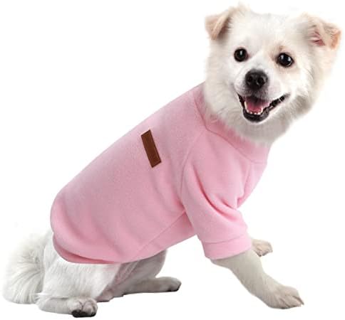 HuaLiSiJi Dog Sweatshirts Small Dogs Chihuahua Sweater Small Dog Fleece Sweaters, Soft Comfortable and Warm, Easy to Take On and Off (Medium, Pink)