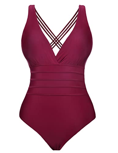 Materiale: Costumi da bagno interi da donna realizzati in alta qualità 82% nylon 18% elastan. È un'eccellente elasticità per una vestibilità perfetta, delicata sulla pelle, ad asciugatura rapida, leggera, traspirante, confortevole e morbida, facile da pulire e resistente alle macchie.