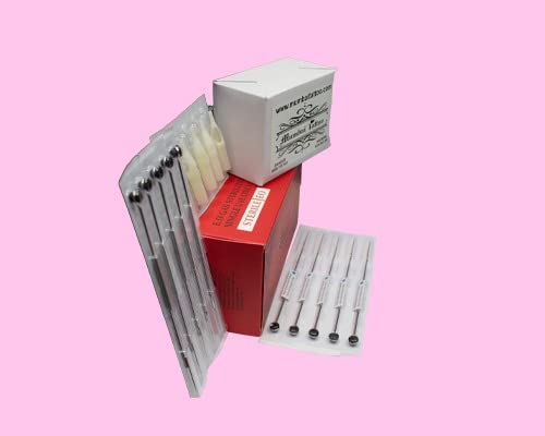 Mumbai Tattoo Katana Premium Red Combo Pack | 5RM Tattoo Needles & 5FT Tips (Pack of 50) | Sterilized Magnum Tattoo Needles for Professional Tattoo Machines-image-35