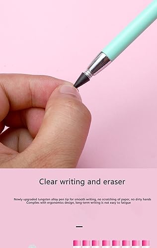 Image of BWOGUE 4PCS of Inkless Infinity Pencil, Infinite Pencil Eternal with Eraser, Reusable Pencil for Writing, Drawing, Kids Pencil for Home, School Supplies and Office (Multicolor)