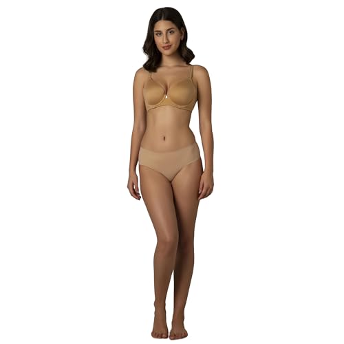 Image of Amante Padded Wired Full Coverage Adjustable Straps Classique Elegance T-Shirt Bra F0013 (Beige) (42DD)