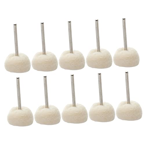MUCKLILY 4sets Cotton Polishing Wheel Wool Buffing Pads for Jewelry Polishing Supplies 10pcs*4